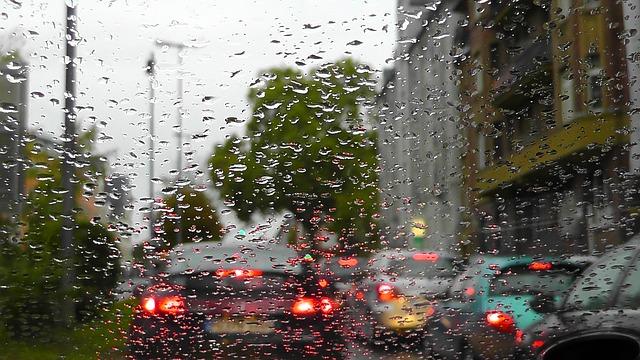 rain, raindrop, traffic